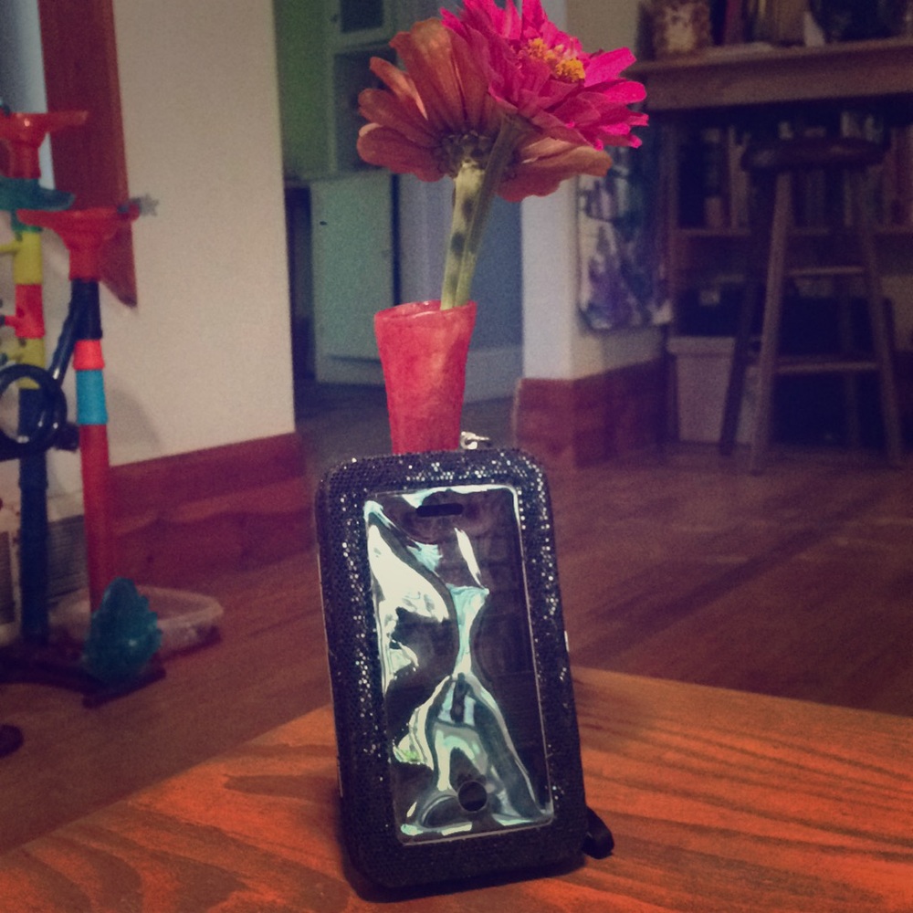 Black sparkly phone case wallet